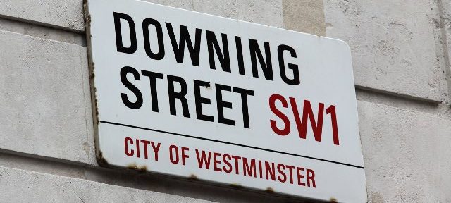 the Downing Street sign, SW1, city of Westminster