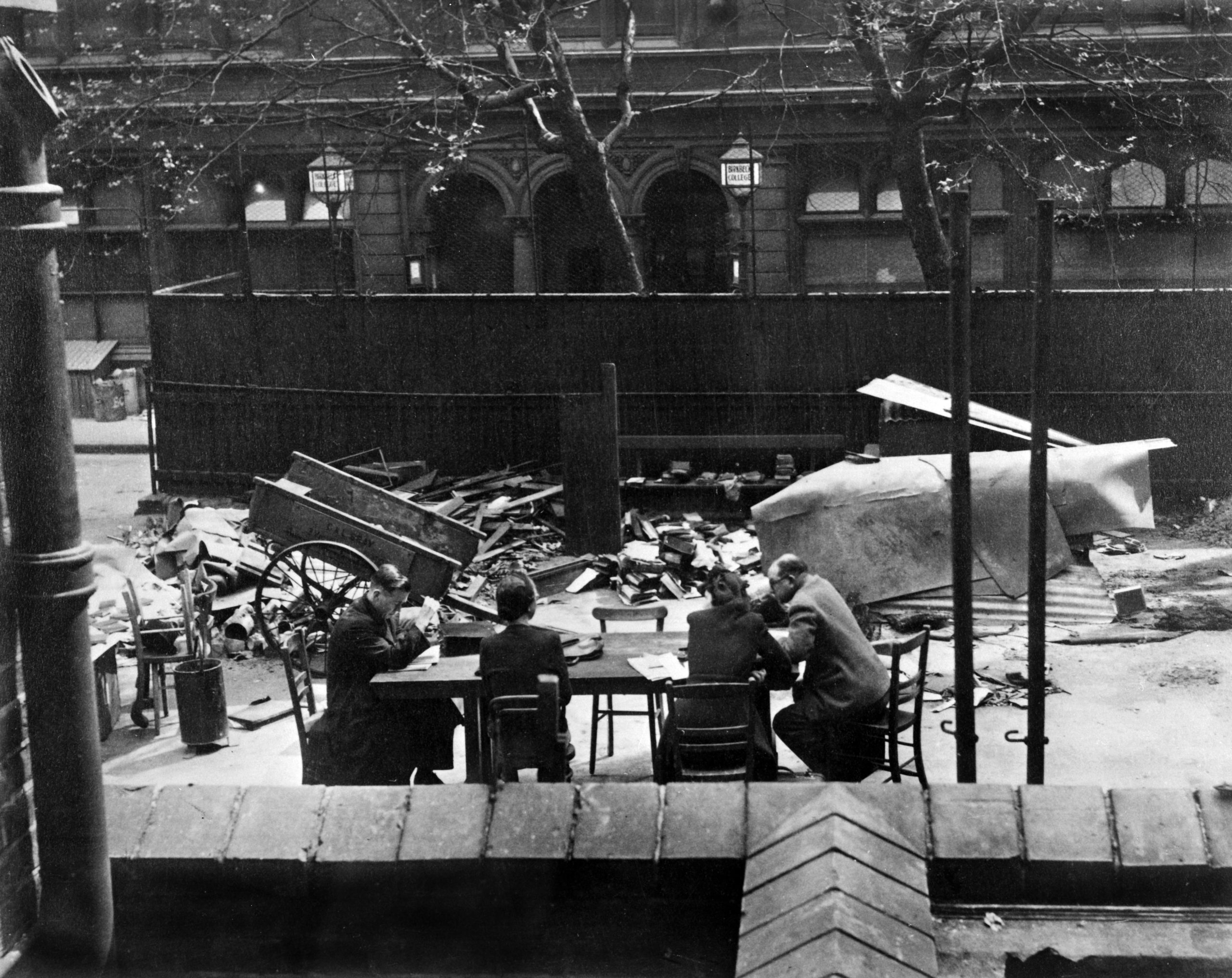 Bomb damage to Birkbeck Library