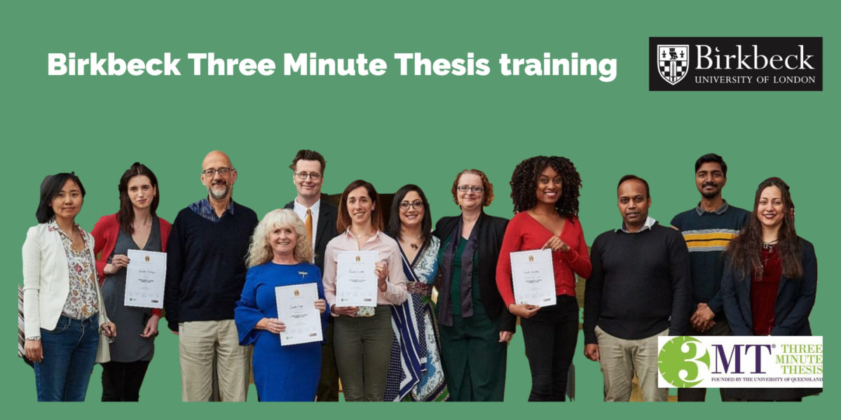 Three Minute Thesis Training sessions