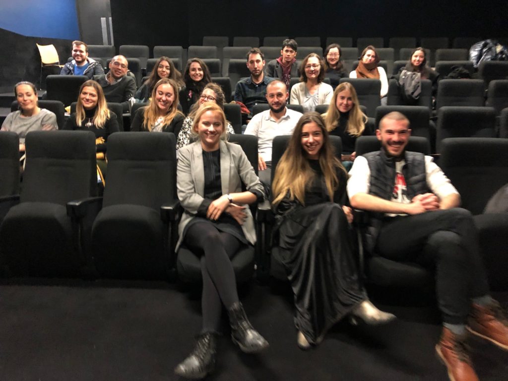 International students at the Birkbeck cinema