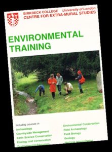 A leaflet saying 'Environmental Training 