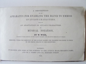 'A Description of an Apparatus for Enabling the Blind to Emboss in Lucas's Characters'. Credit: Association Valentin Haüy